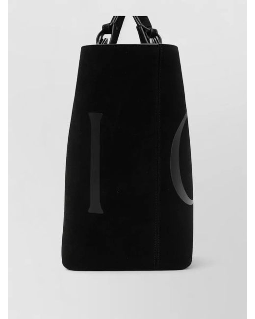 Casadei Black Leather Tote Bag