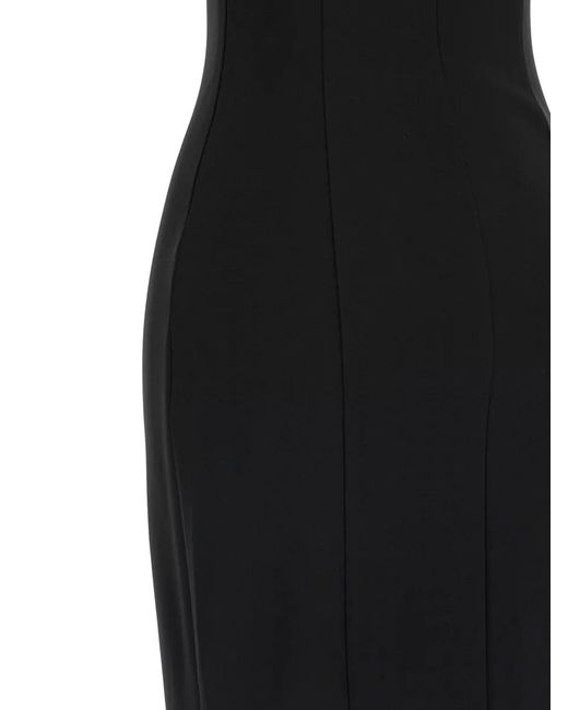 Nensi Dojaka Black Draped Padded Cup Maxi Gown