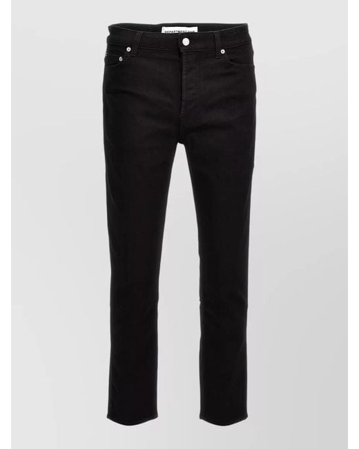 Department 5 Black Drake Denim Jeans Belt Loops Five Pockets for men