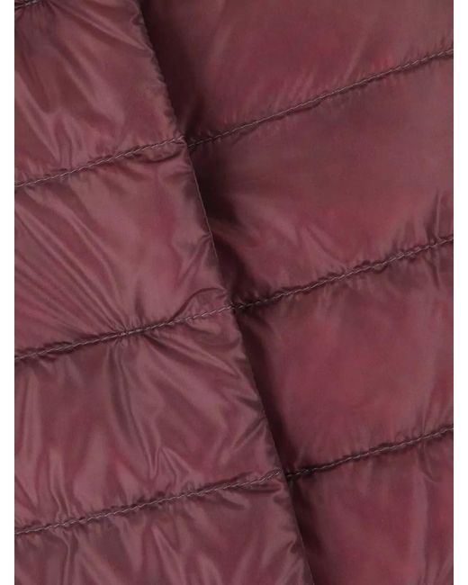Herno Purple Down Single Breasted Coat