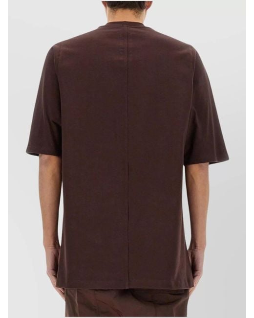 Rick Owens Brown Oversized Cotton T-Shirt for men