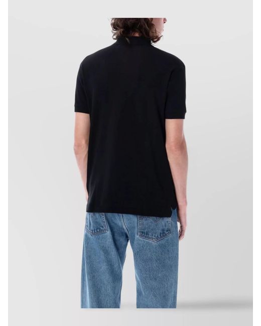 COMME DES GARÇONS PLAY Black Cotton Short-Sleeve Polo Shirt