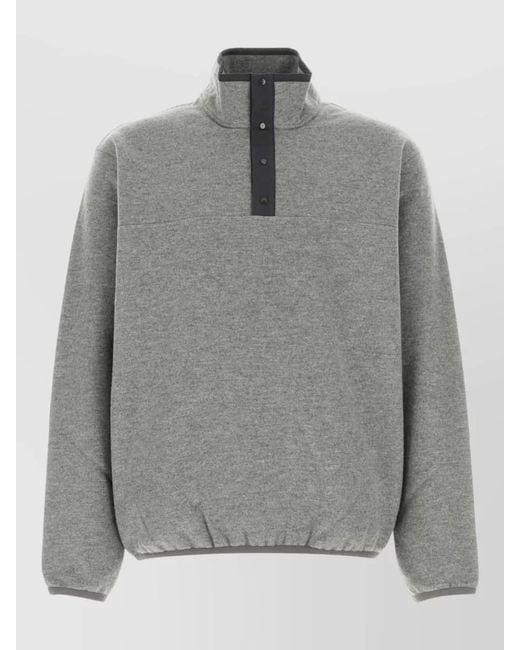 The Row Gray Maury Cashmere Sweatshirt High Collar Design for men
