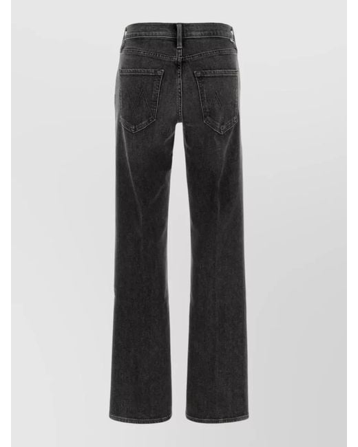 Mother Gray The Brookie High Waist Wide Leg Denim