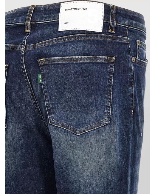 Department 5 Blue Drake Jeans Belt Loops Distressed Faded for men