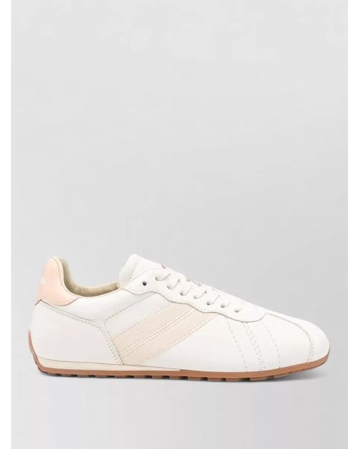 Woolrich Natural Seta Low Top Sneakers Contrast Heel Rubber
