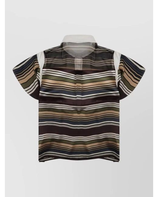 Sacai Black Striped Shirt