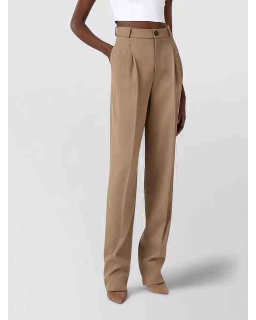 Elisabetta Franchi Natural High-Rise Tailored Trousers
