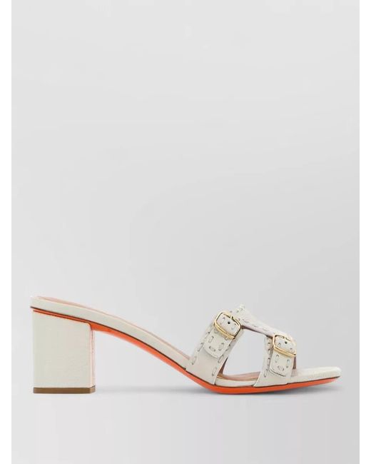 Santoni Natural Leather Mules
