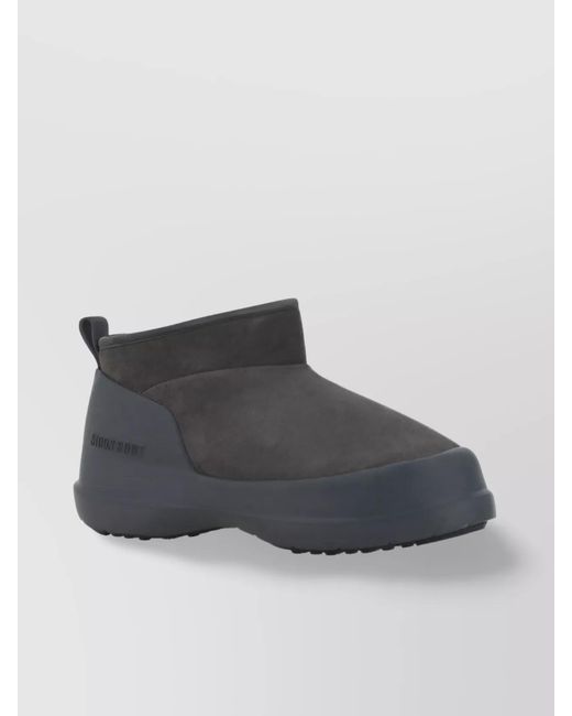Moon Boot Gray Suede Boots