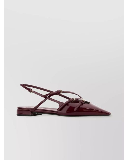 Miu Miu Brown Leather Ballerina Shoes