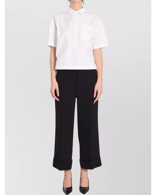 Gucci White Cotton Short-Sleeve Shirt