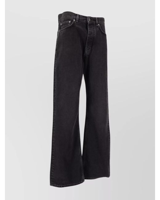 Off-White c/o Virgil Abloh Blue Cotton Wide-Leg Jeans for men