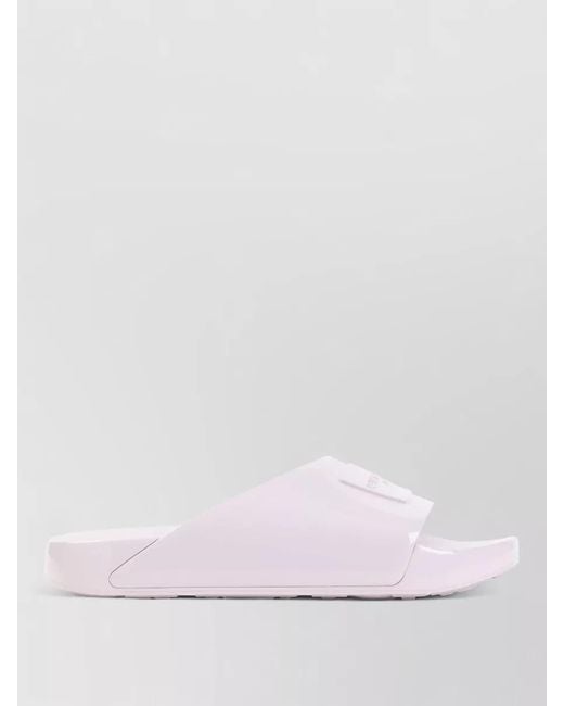 Givenchy Pink Logo Rubber Slides Flat Sole Design