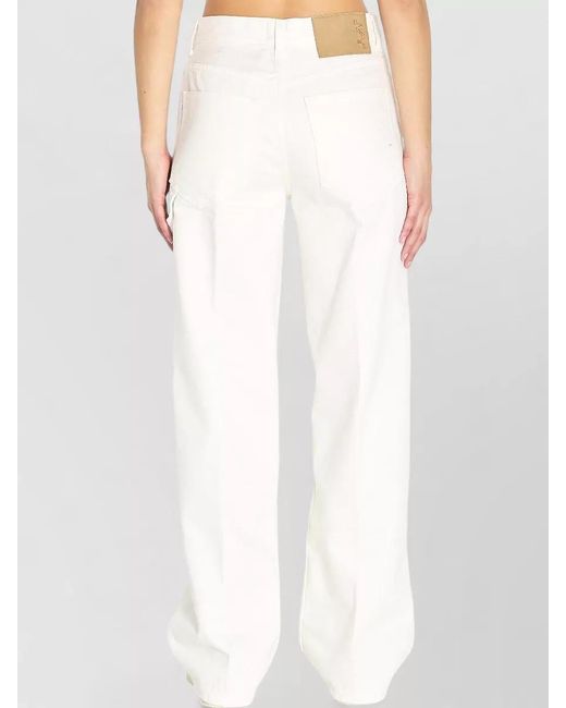 Haikure White Cotton Mid-Rise Wide-Leg Jeans