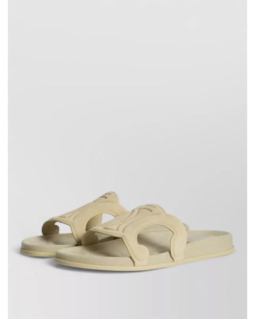 Céline Natural Leather Slide Sandals