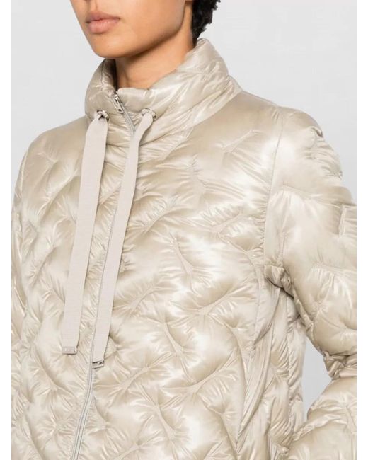 Herno Natural Quilted Down Midi Parka Coat