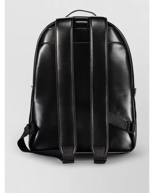 Calvin Klein Black Faux Leather Backpack for men