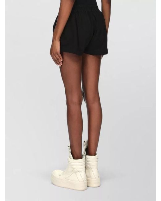 Rick Owens Black Cotton Asymmetric Boxer Shorts