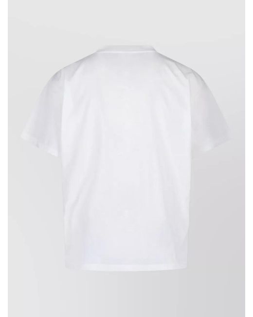 MM6 by Maison Margiela White Cotton Logo-Print Short-Sleeve T-Shirt for men
