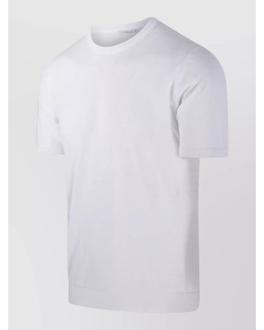 Roberto Collina White Cotton Crew-Neck Sweater for men