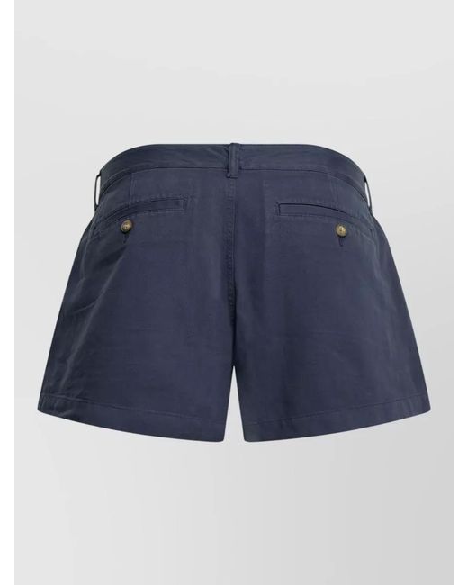 Polo Ralph Lauren Blue Tailored Shorts Featuring Belt Loops And Pockets
