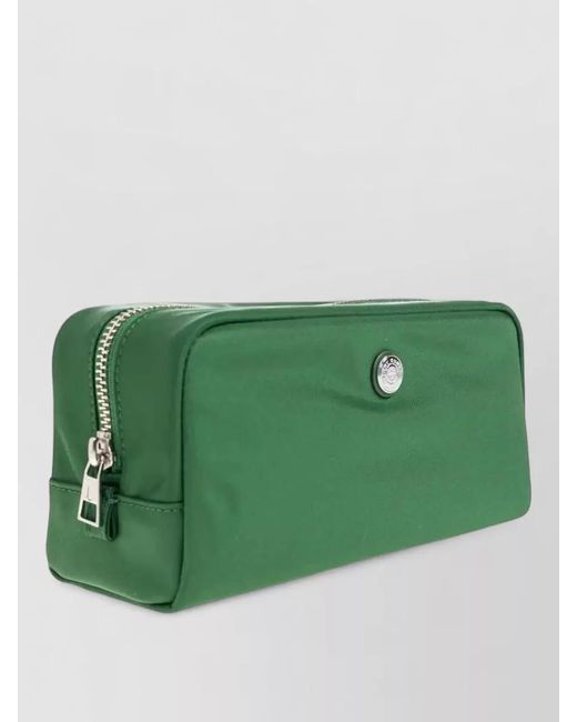 Tory Burch Green Medium Cosmetic Clutch Basil Zippered Case
