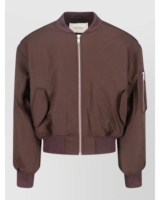 Entire studios Brown Wool Single Breasted Coat for men