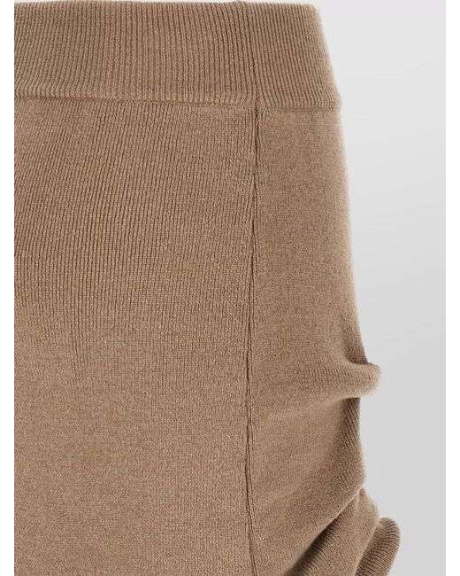 GIUSEPPE DI MORABITO Brown High Waist Ruched Skirt Jewel Pin