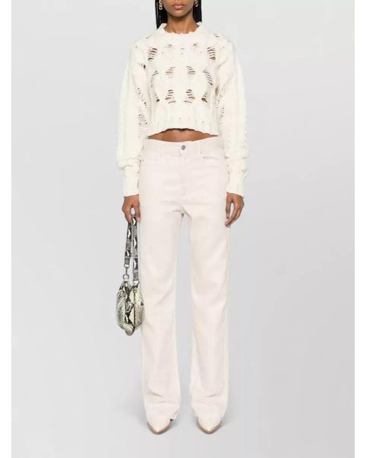 Isabel Marant Pink Lyocell High-Rise Bootcut Jeans