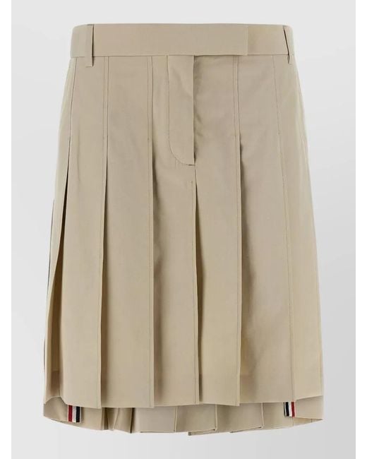 Thom Browne Natural Pleated Skirt