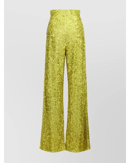 Ermanno Scervino Yellow Wide-Leg Trousers