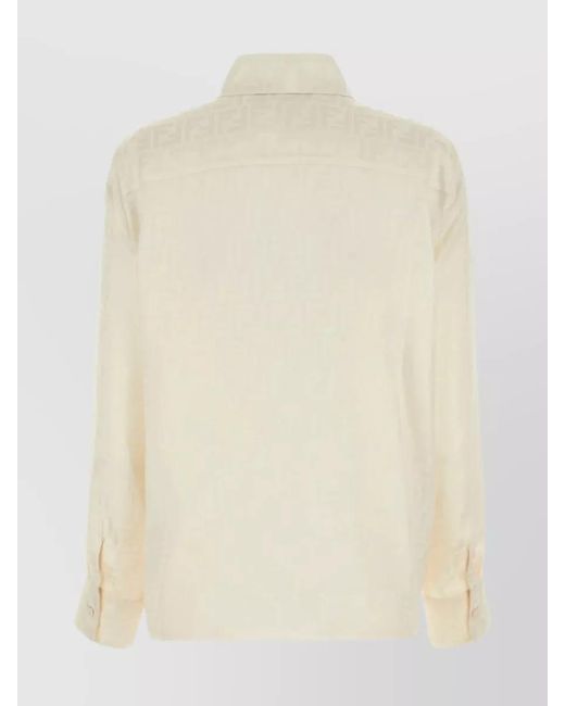 Fendi Natural Silk Oversized Shirt