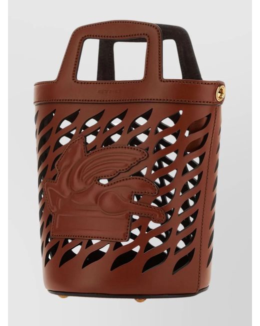 Etro Brown Arnica Leather Bucket Bag