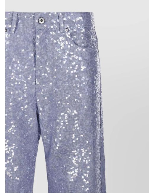 P.A.R.O.S.H. Blue Denim Straight-Leg Trousers