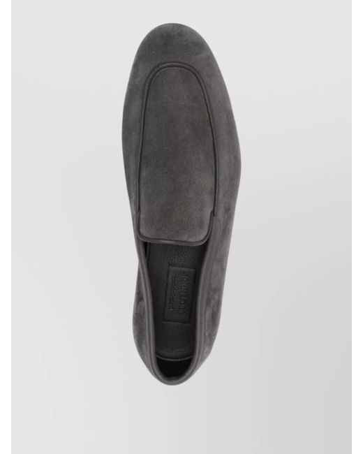 John Lobb Gray Suede Leather Loafers for men