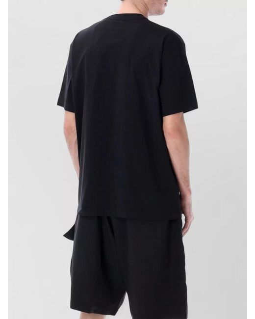 Y-3 Black Cotton Regular-Fit Short-Sleeve T-Shirt for men