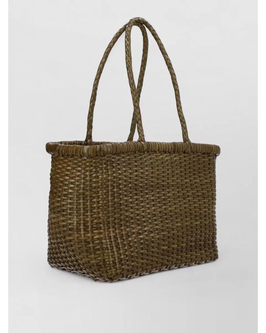 Dragon Diffusion Natural Beach Bag Dual Handles Rectangular Shape
