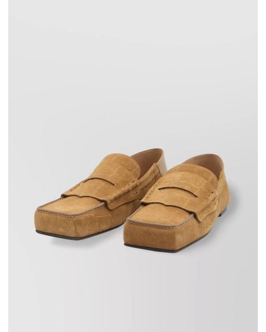 Jacquemus Orange Leather Loafers