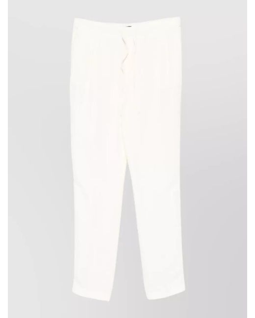 Fabiana Filippi White Relaxed Straight Leg Trousers Elasticated Waistband