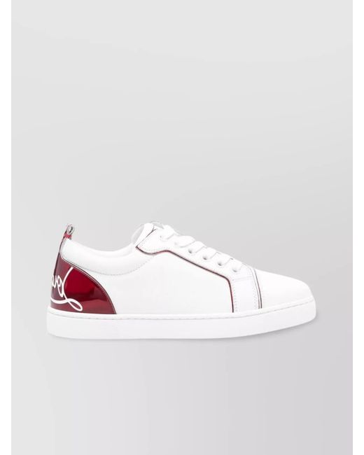 Christian Louboutin White Calf Leather Low-Top Sneakers
