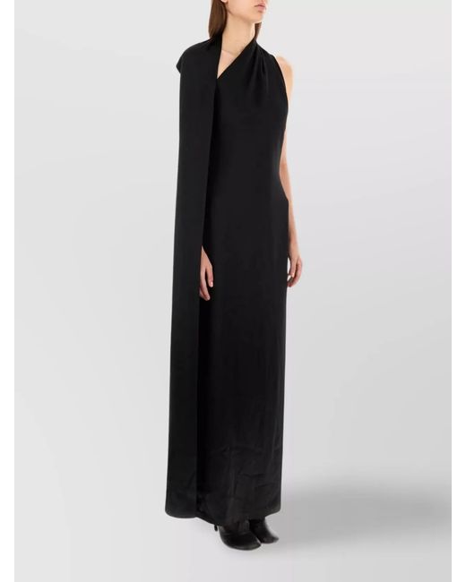 Loewe Black Satin Sleeveless Long Dress