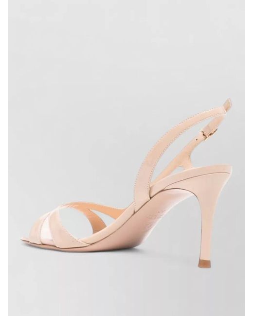 Roberto Festa Pink Sandals Crossover Straps Open Toe Slingback