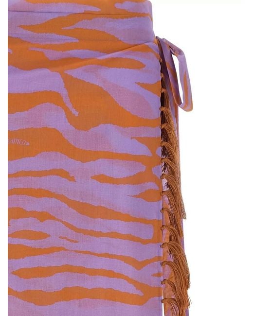 The Attico White Il Primo Bagno Wrap Sarong Skirt