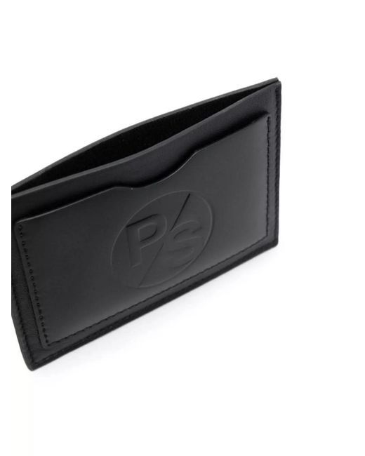 Paul Smith Black Debossed Logo Leather Cardholder for men