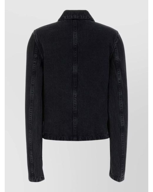 Rier Blue Denim Jacket Collared Design Front Pockets