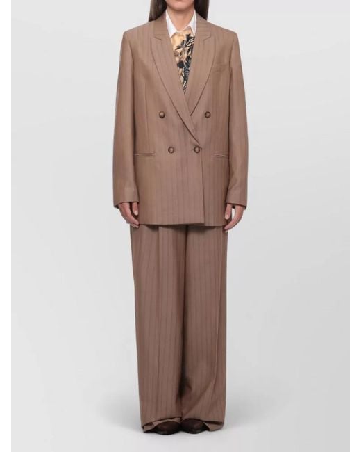 Etro Brown Double Breasted Wool Tailoring Jacket