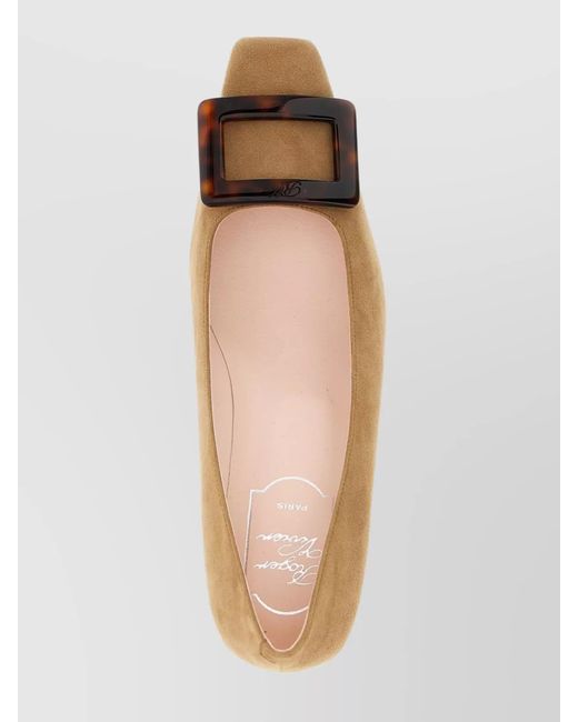 Roger Vivier Brown Suede Belle Vivier Pumps
