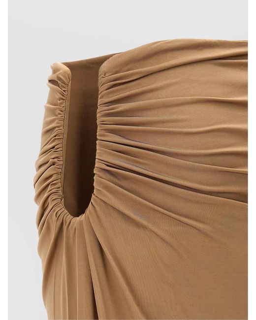 Magda Butrym Natural High-Rise Midi Skirt