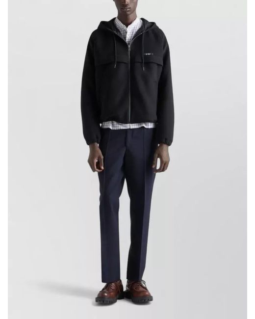 Prada Blue Technical Hooded Jacket for men